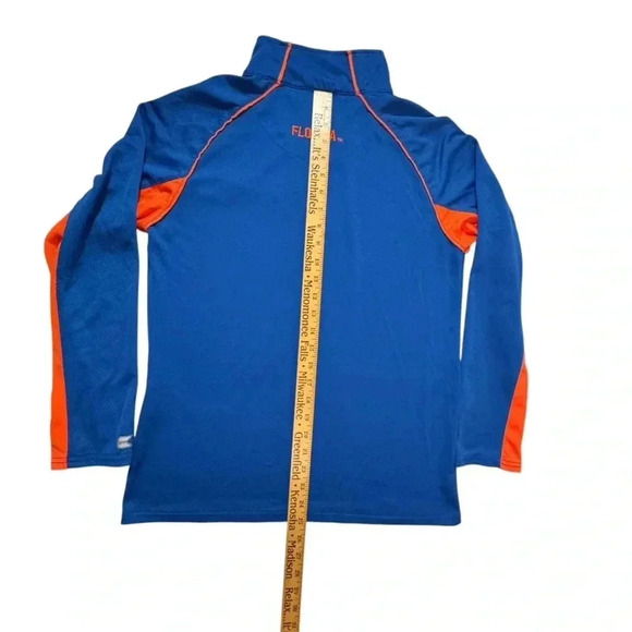 Florida Gators 1/4 Zip Shirt Adult M Blue Orange Long Sleeve Pullover Mens - Picture 11 of 12